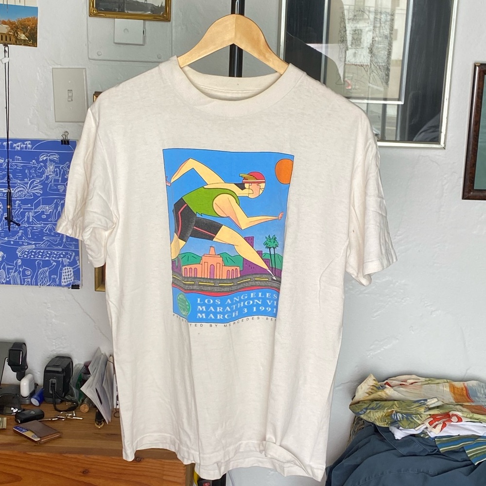 Vintage Los Angeles marathon promo shirt
